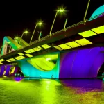 Sheikh Zayed Bridge in night